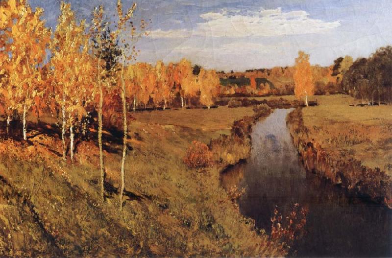 Levitan, Isaak Golden Autumn Norge oil painting art